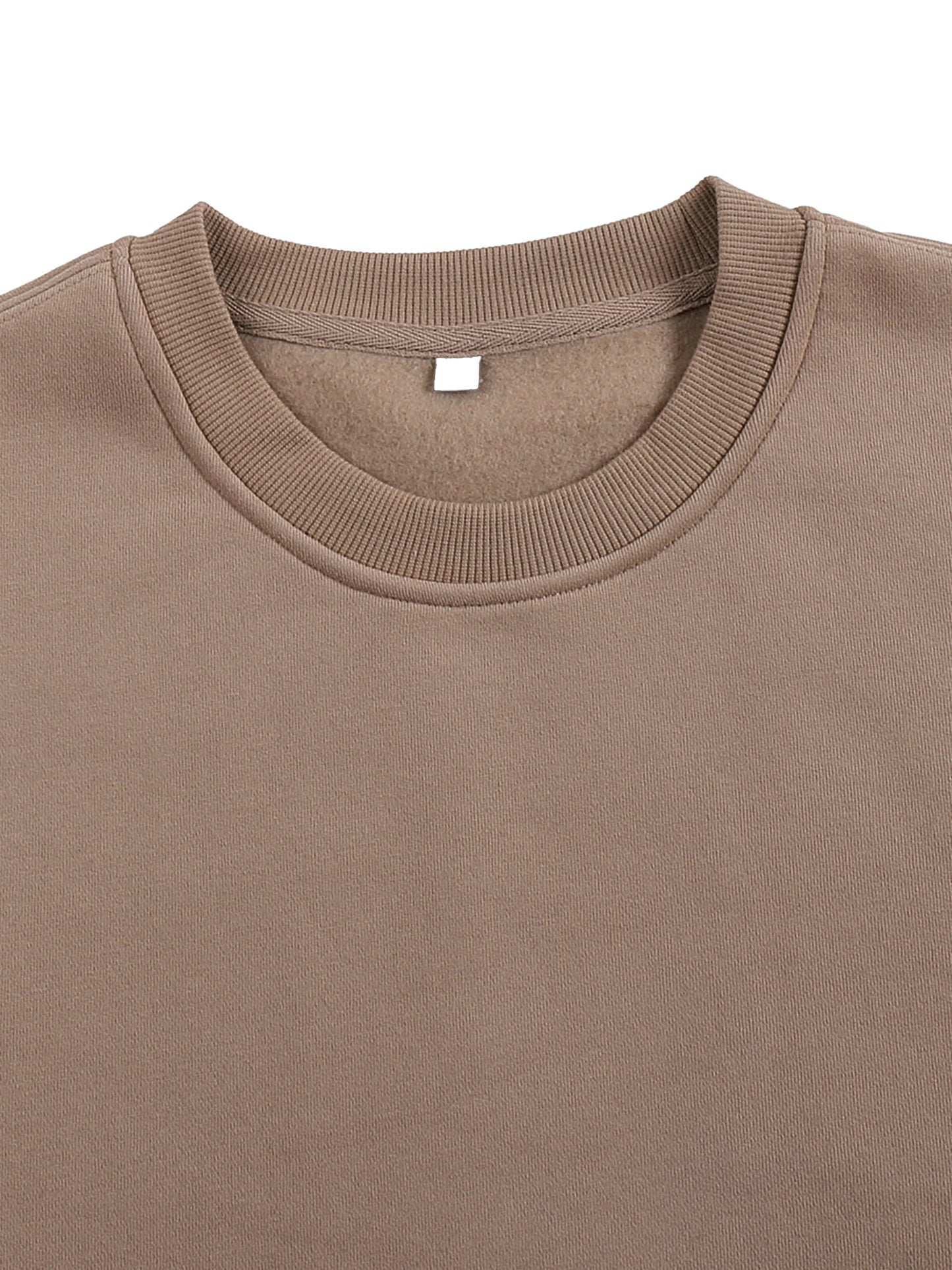Inside Solid Color Fleece Sweatshirt