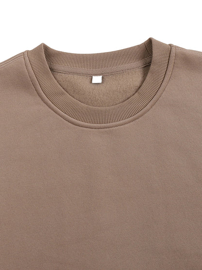 Inside Solid Color Fleece Sweatshirt